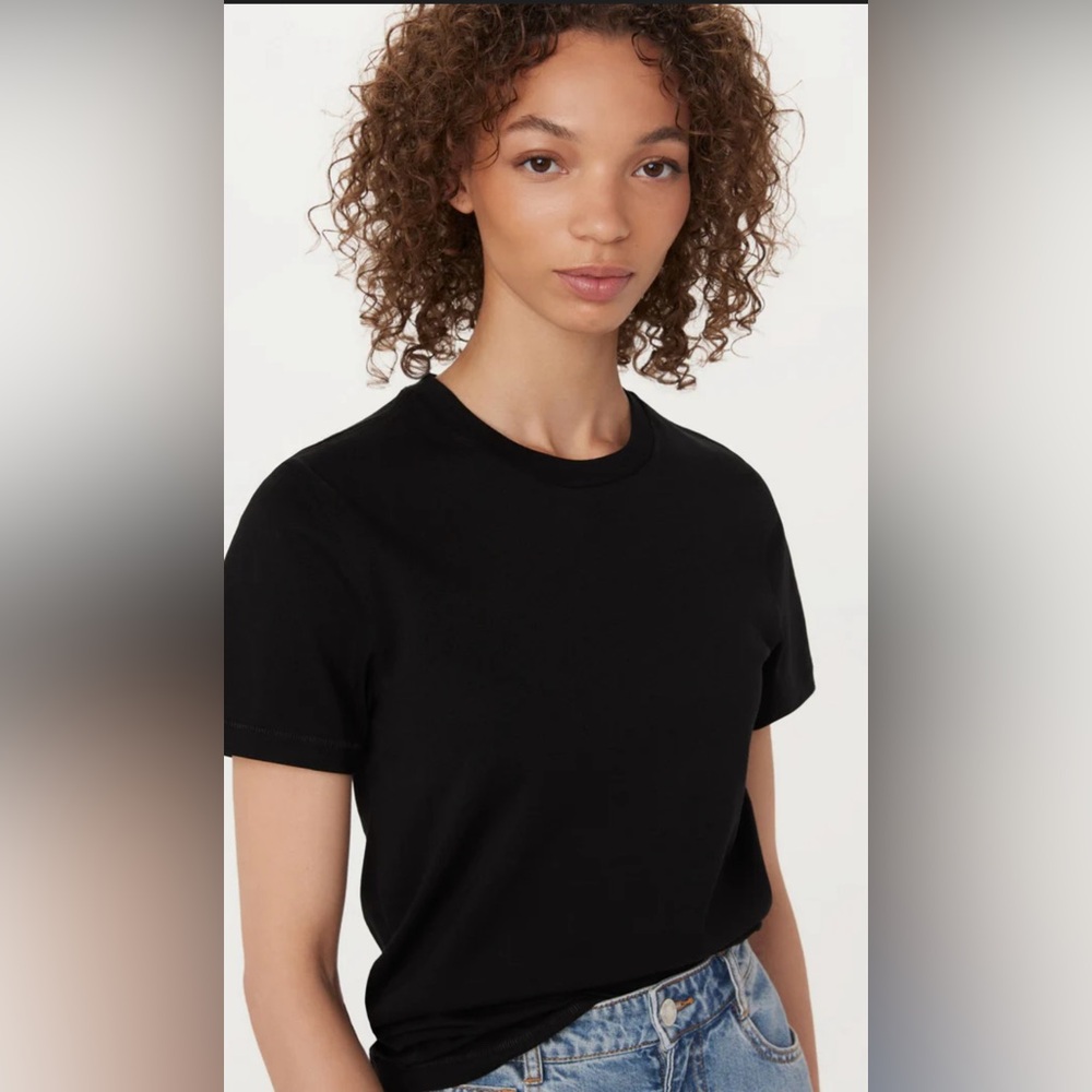 Frank & Oak Black Basic Tee